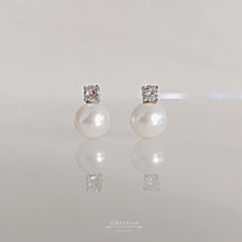 Load image into Gallery viewer, 經典黛妃款手工珍珠耳針項鍊組