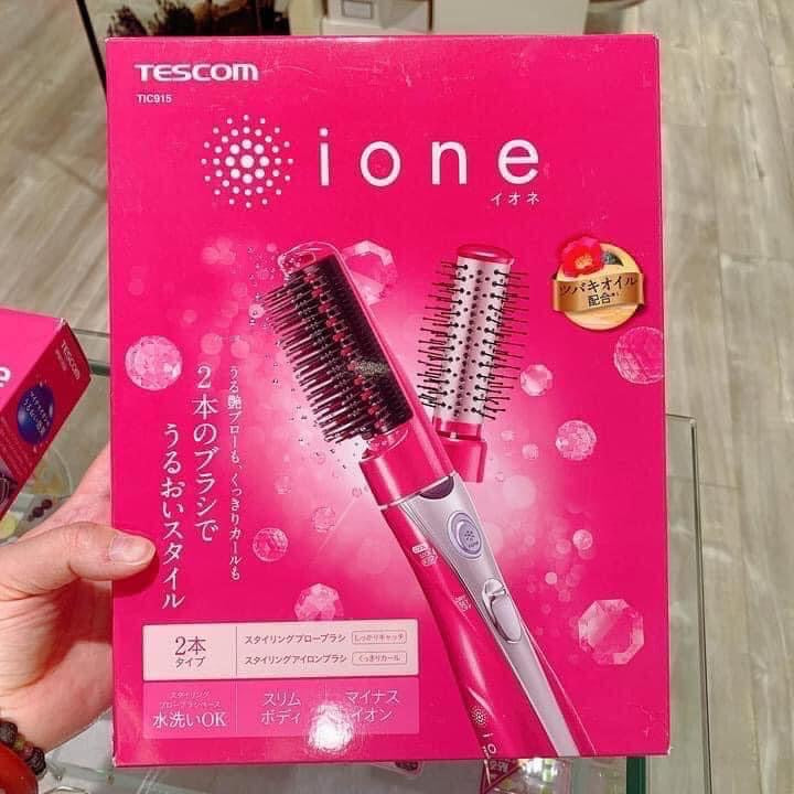 日本TESCOM 桃紅限定版 山茶花精油負離子吹風梳～《兩種梳子唷！》