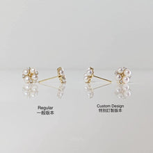 Load image into Gallery viewer, Audrey四葉幸運草珍珠耳針
