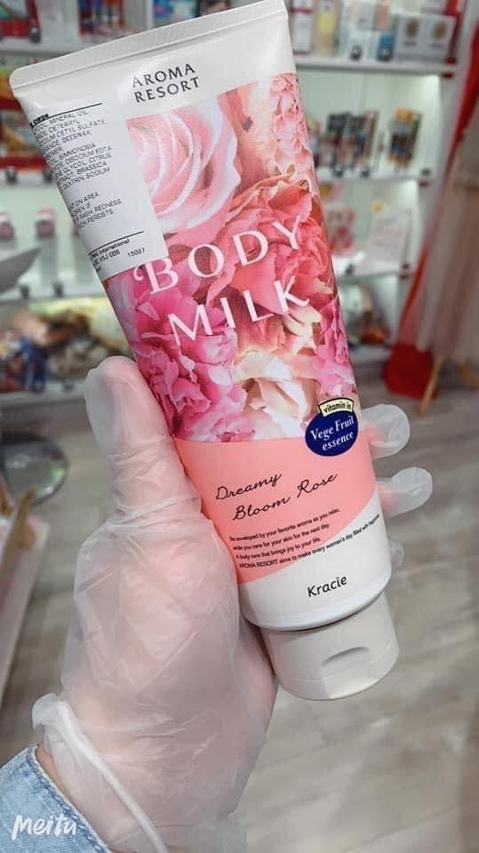 日本kracie  Aroma Resort 身體乳液 夢幻玫瑰