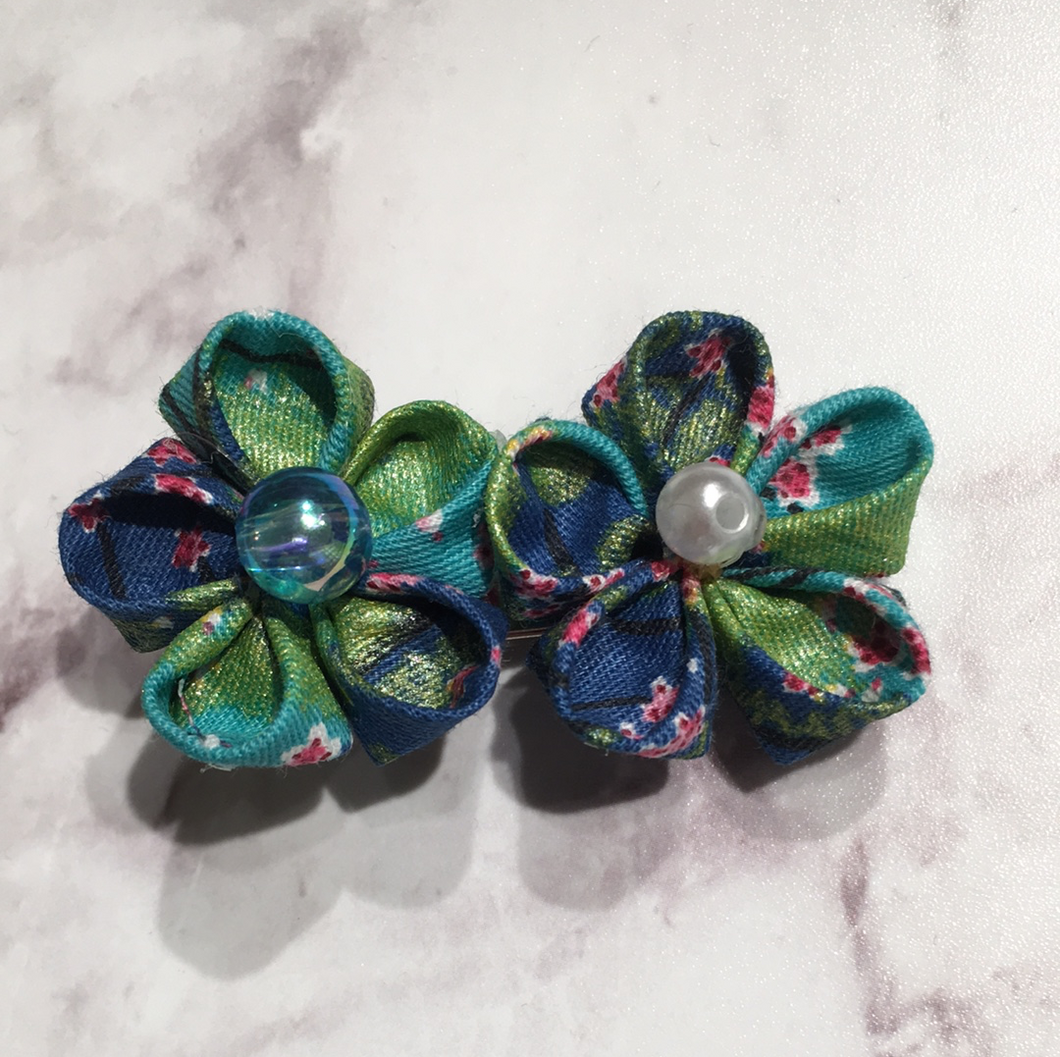 超可愛超美的手工日本布藝花髮夾