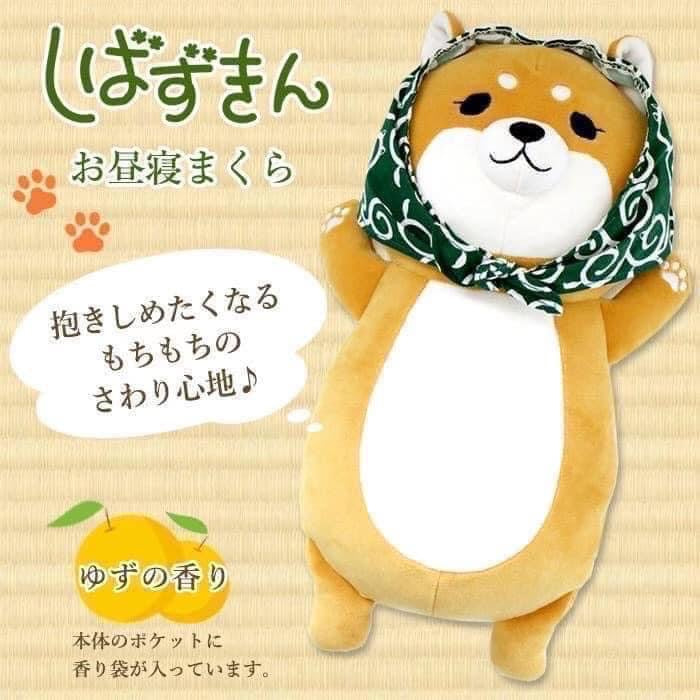 療癒系。頭巾柴犬柚子香安睡抱枕～兩個size