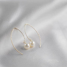 Load image into Gallery viewer, 法式風情日本淡水珍珠耳環
